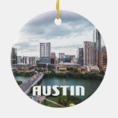 Austin, Texas Skyline-Foto Keramik Ornament (Hinten)