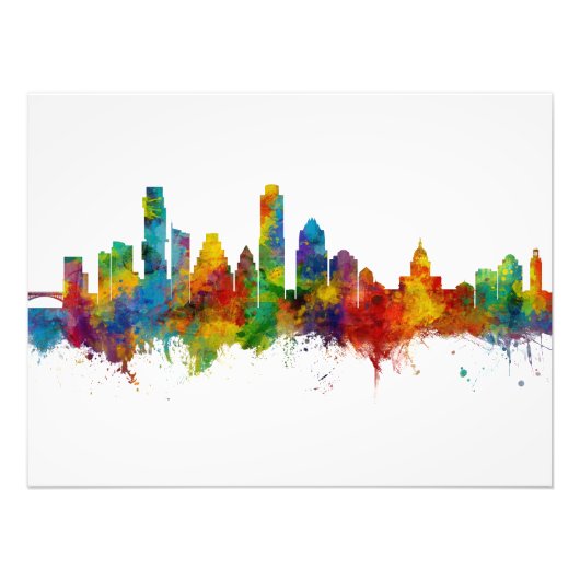 Austin Texas Skyline Fotodruck (Vorne)