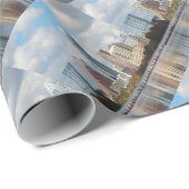 Austin Texas Skyline Geschenkpapier (Rolleneckpunkt)