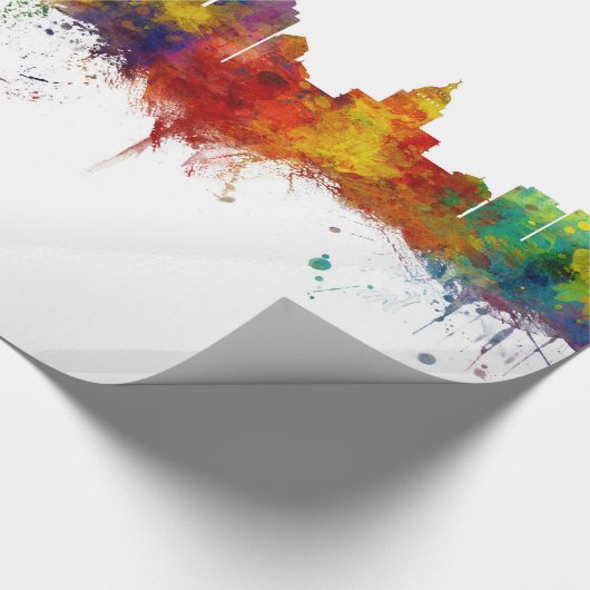 Austin Texas Skyline Geschenkpapier (Ecke)