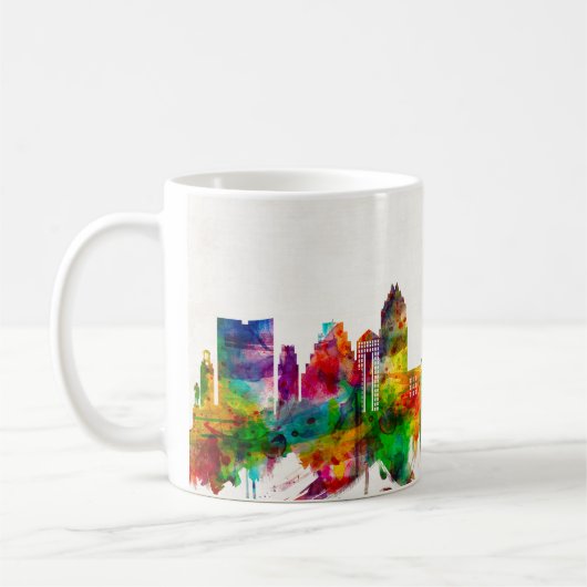 Austin Texas Skyline Kaffeetasse (Links)