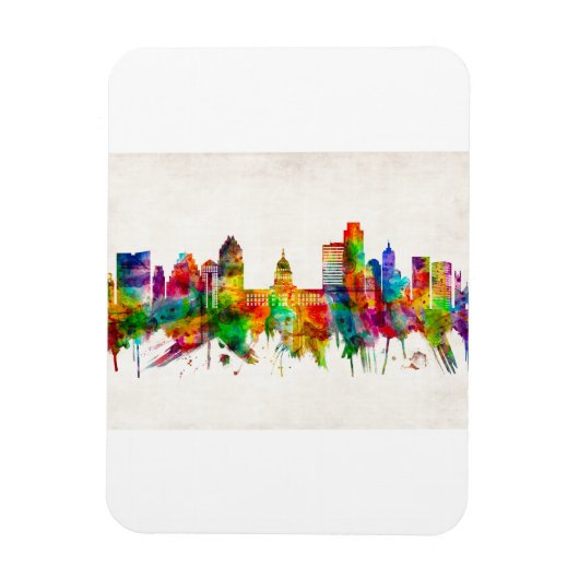 Austin Texas Skyline Magnet (Vertikal)