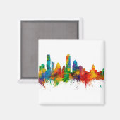 Austin Texas Skyline Magnet (Vorderseite/Rückseite)