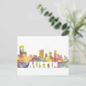AUSTIN TEXAS SKYLINE MCLR2 POSTKARTE (Stehend Vorderseite)