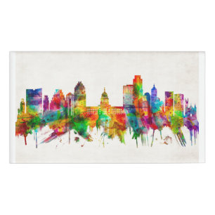 Austin Texas Skyline Namenschild