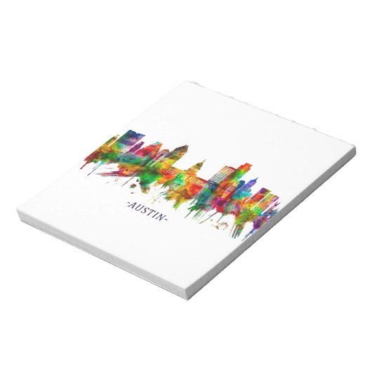 Austin Texas Skyline Notizblock (Rotiert)