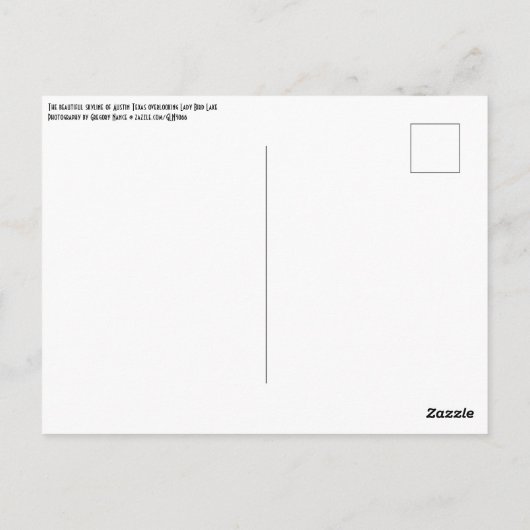 Austin Texas Skyline Postkarte (Rückseite)