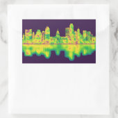 Austin Texas Skyline Rechteckiger Aufkleber (Tasche)