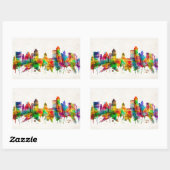 Austin Texas Skyline Rechteckiger Aufkleber (Blatt)