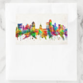 Austin Texas Skyline Rechteckiger Aufkleber (Tasche)