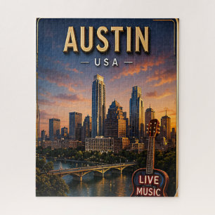 Austin Texas Skyline Reise Puzzle
