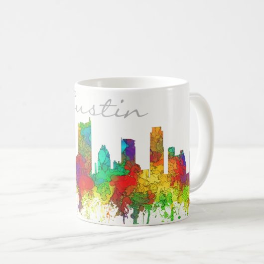 Austin Texas Skyline-SG Kaffeetasse (VorderseiteRechts)