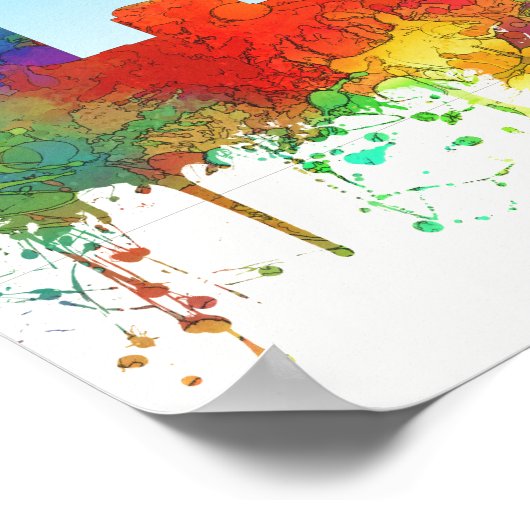 Austin Texas Skyline-SG Poster (Ecke)