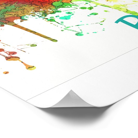 Austin Texas Skyline-SG Poster (Ecke)