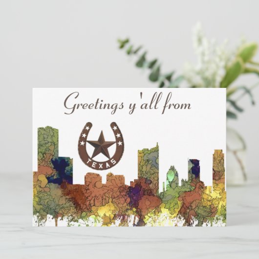 Austin Texas Skyline SG-Safari Buff (Stehend Vorderseite)