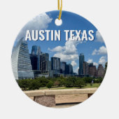 Austin Texas Skyline Souvenir Christmas Keramik Ornament (Vorne)