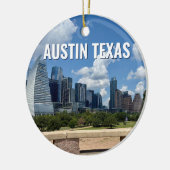 Austin Texas Skyline Souvenir Christmas Keramik Ornament (Links)