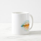 Austin Texas skyline watercolor v4 Kaffeetasse (VorderseiteRechts)