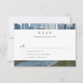 Austin Texas Skyline Wedding RSVP (Vorderseite)