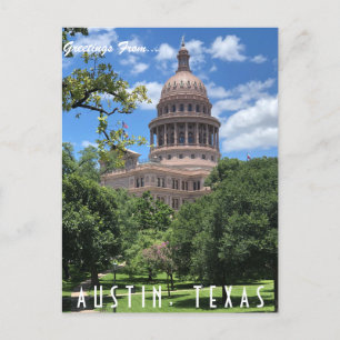Austin Texas Staat Hauptstadt Postkarte