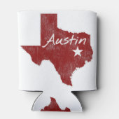Austin Texas Staat Star Dosenkühler (Rückseite)