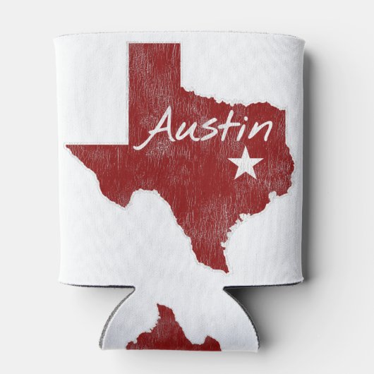 Austin Texas Staat Star Dosenkühler (Rückseite)