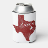 Austin Texas Staat Star Dosenkühler (Kanne Rückseite)