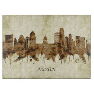 Austin Texas Stadtbild Schneidebrett
