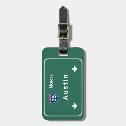 Austin Texas tx Autobahn-Autobahn-Straße: Gepäckanhänger (Vorderseite vertikal)