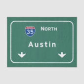 Austin Texas tx Autobahn-Autobahn-Straße: Seidenpapier (Vorderseite)