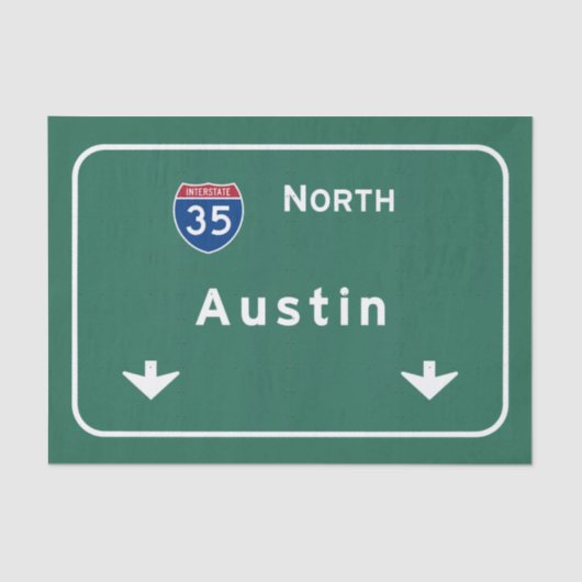 Austin Texas tx Autobahn-Autobahn-Straße: Seidenpapier (Vorderseite)