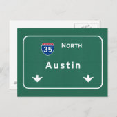 Austin Texas tx Interstate Highway Freeway Road : Postkarte (Vorne/Hinten)