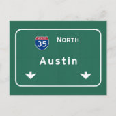 Austin Texas tx Interstate Highway Freeway Road : Postkarte (Vorderseite)