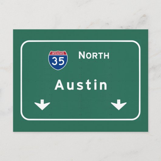 Austin Texas tx Interstate Highway Freeway Road : Postkarte (Vorderseite)