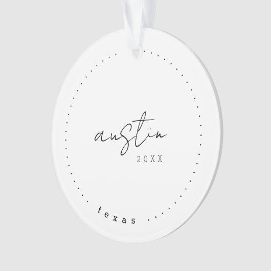 Austin Texas TX Travel United Staaten Simple Ornament (Vorderseite)