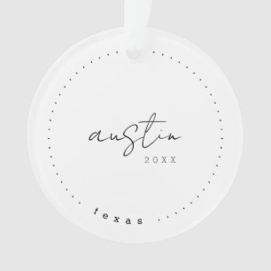 Austin Texas TX Travel United Staaten Simple Ornament