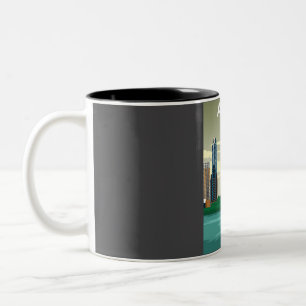 Austin Texas United Staaten Vintag Minimal Retro T Zweifarbige Tasse