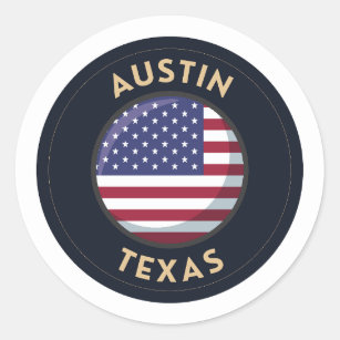 Austin Texas - United States of America Texas  Runder Aufkleber