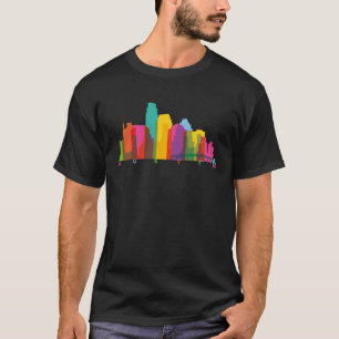 Austin Texas USA Skyline Silhouette Kontur Sketch T-Shirt