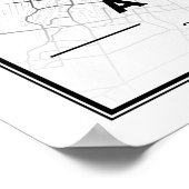 Austin Texas USA Travel City Map Poster (Ecke)