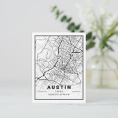 Austin Texas USA Travel City Map Poster Postkarte (Stehend Vorderseite)