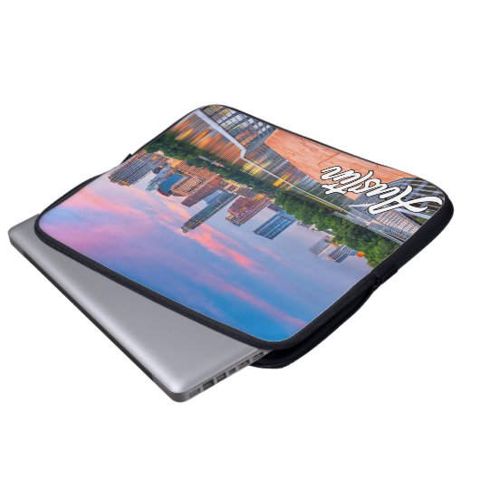 Austin, Texas, Vereinigte Staaten Laptopschutzhülle (Vorne Knopf)