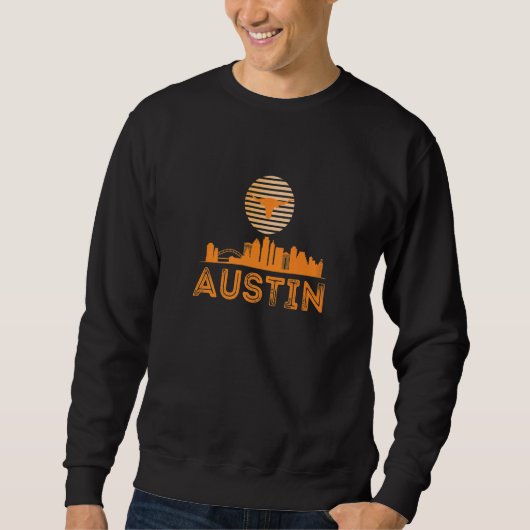 Austin Texas Vintag Sunset Sweatshirt (Vorderseite)