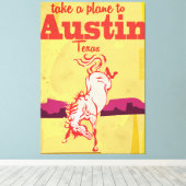Austin Texas Vintage Reiseposter Leinwanddruck (Insitu (Holzboden))