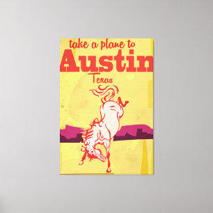Austin Texas Vintage Reiseposter Leinwanddruck