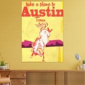 Austin Texas Vintage Reiseposter Leinwanddruck (Insitu (Wohnzimmer))