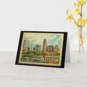 Austin Texas Vintage Travel Karte (Gelbe Blume)