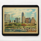 Austin Texas Vintage Travel Mousepad (Vorne)