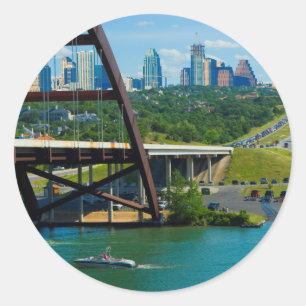 Austin, Texas von 360 Bridge Runder Aufkleber