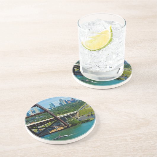 Austin, Texas von 360 Bridge Sandstein Untersetzer (Seite)